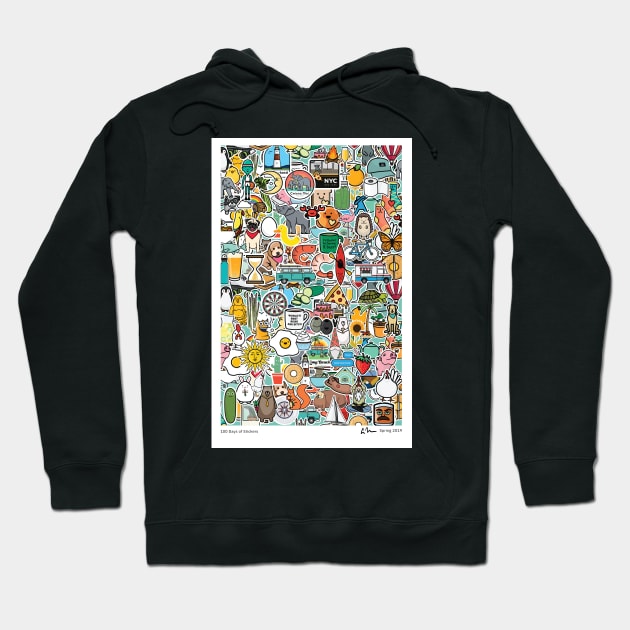 100 Days Poster Hoodie by christiwilbert